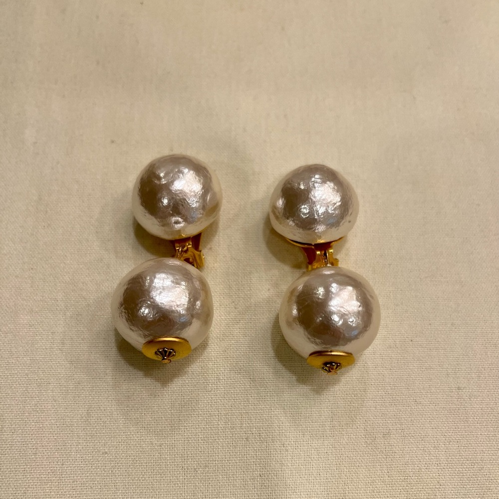 Vintage Oversized Pearl Dangle Earrings